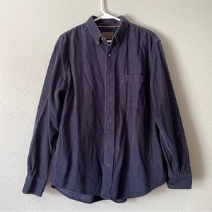 Navy Blue Corduroy Button Down